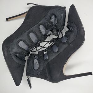 Brand New Zara suede tie-up bootie